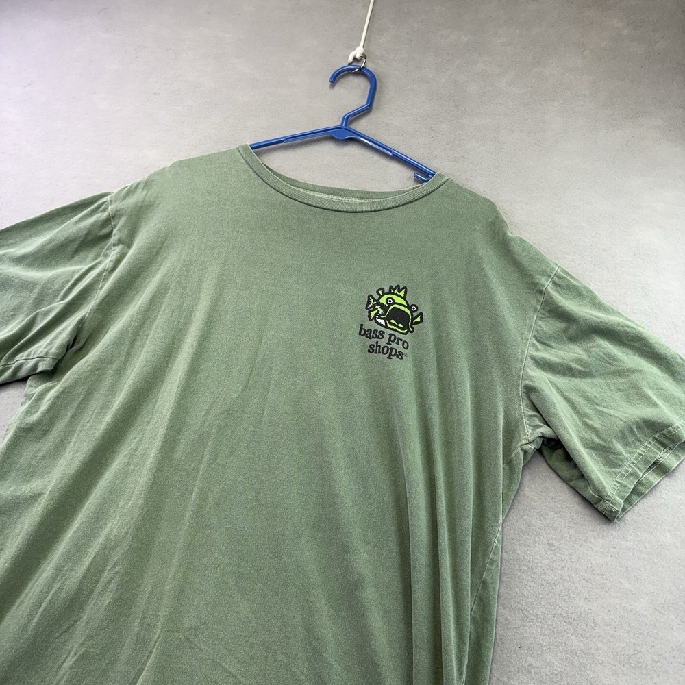 Bass Pro Shops Graphic Green Fishing Shirt- 'Get Your Bass In The Boat L
